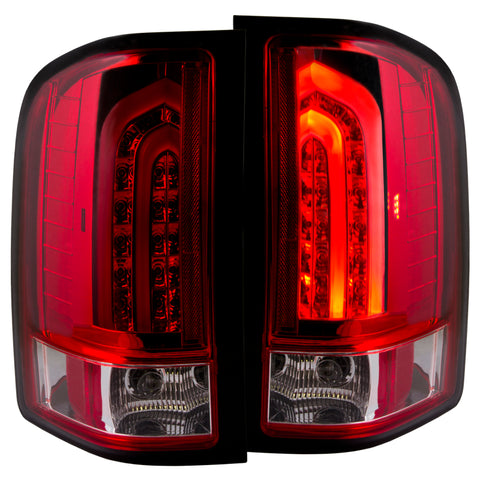 ANZO 2007-2013 Chevrolet Silverado 1500 LED Taillights Red/Clear G2 - 311225