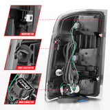 ANZO 2007-2013 GMC Sierra LED Tail Lights w/ Light Bar Black Housing Smoke Lens - 311389