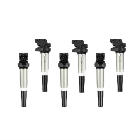 Mishimoto 2002+ BMW M54/N20/N52/N54/N55/N62/S54/S62 Six Cylinder Ignition Coil Set of 6 - MMIG-BMW-0206