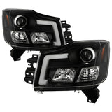 Spyder 04-15 Nissan Titan High-Power LED Module Equipped Headlights - Black (PRO-YD-NTI04PL-BK) - 5088406