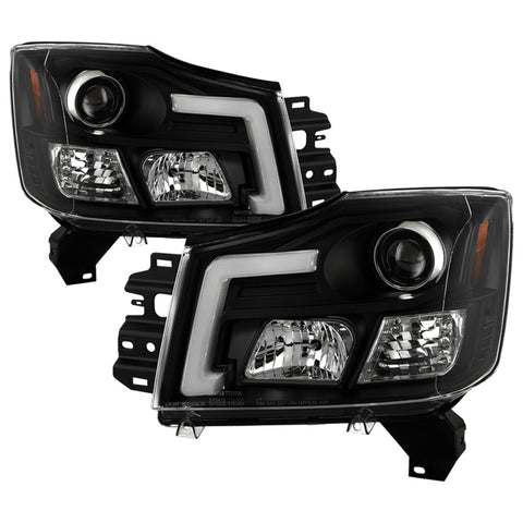 Spyder 04-15 Nissan Titan High-Power LED Module Equipped Headlights - Black (PRO-YD-NTI04PL-BK) - 5088406