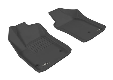3D MAXpider 2012-2019 Fiat 500/500E Kagu 1st Row Floormat - Black - L1FA00311509