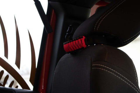 Fishbone Offroad Head Rest Paracord Grab Handles Red - FB55282