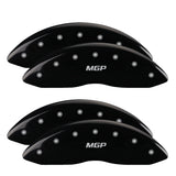 MGP 4 Caliper Covers Engraved Front & Rear MGP Black finish silver ch - 10120SMGPBK