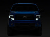 Raxiom 09-14 Ford F-150 Axial G4 Light Bar Switchback Projector Headlights- Blk Housing (Clear Lens) - T546755