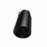 MagnaFlow Tip Stainless Black Coated Single Wall Round Single Outlet 5in Dia 3.5in Inlet 14.5in L - 35237