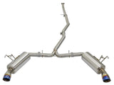aFe POWER Takeda 16-17 Honda Civic I4-1.5L (t) 2.5-2.25in 304 SS CB Dual-Exit Exhaust Blue Tips - 49-36615-L