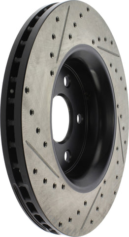 StopTech 11-12 Dodge Durango Sport Drilled & Slotted Front Driver-Side Brake Rotor - 127.58008L