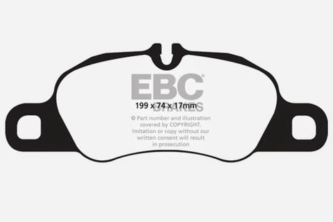 EBC 09-12 Porsche 911 (997) (Cast Iron Rotor only) 3.6 Carrera 2 Yellowstuff Front Brake Pads - DP42057R