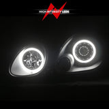 ANZO 1998-2005 Lexus Gs300 Projector Headlights w/ Halo Black - 121144