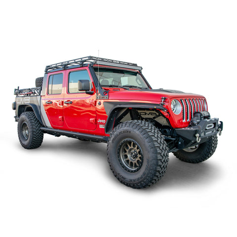 DV8 Offroad 07-18 Jeep Wrangler JK 4 DR / JL 2 DR & JT / 18+ Gladiator Roof Rack - RRJL-02