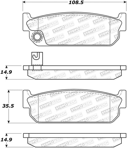 StopTech Street Brake Pads - 308.04810