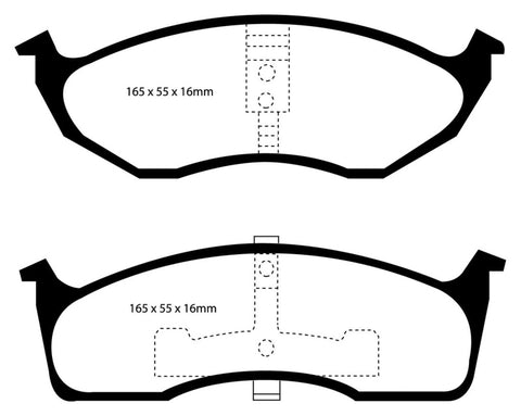 EBC 99-04 Chrysler 300M 3.5 Redstuff Front Brake Pads - DP31623C
