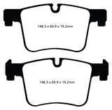 EBC 11+ BMW X3 2.0 Turbo (F25) Yellowstuff Front Brake Pads - DP42105R