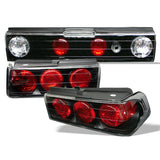 Spyder Honda CRX 88-91 Euro Style Tail Lights Black ALT-YD-HCRX88-BK - 5005120