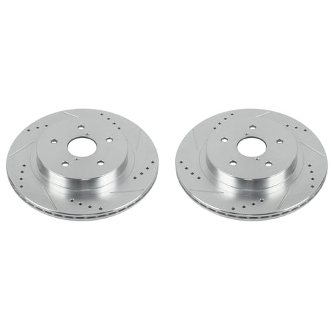 Power Stop 15-18 Subaru Legacy Rear Evolution Drilled & Slotted Rotors - Pair - JBR1718XPR