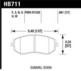 Hawk 13 Subaru BRZ/13 Legacy 2.5i / 13 Scion FR-S DTC-70 Front Race Brake Pads - HB711U.661