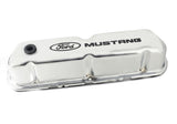 Ford Racing Ford Mustang Logo Stamped Steel Chrome Valve Covers - 302-100