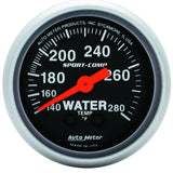Autometer 2-1/16in 140-280 Degree F Mechanical Water Temp Sport-Comp Gauge - 3331