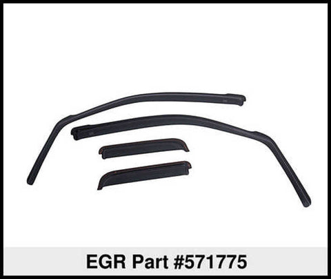EGR 14+ Chev Silverado/GMC Sierra Crw Cab In-Channel Window Visors - Set of 4 - Matte (571775) - 571775