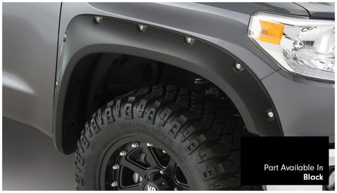 Bushwacker 16-17 Toyota Tundra Fleetside Pocket Style Flares 4pc 66.7/78.7/97.6in Bed - Black - 30918-33