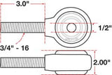 SPC Performance XAXIS Rod End Ball Joint - 15746