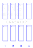 King Engine Bearings Honda F23A/F23Z/K20A3/16V (Size +0.25mm) Connecting Rod Bearing Set - CR4541XP0.25