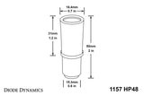 Diode Dynamics 1157 LED Bulb HP48 LED - Amber (Single) - DD0013S