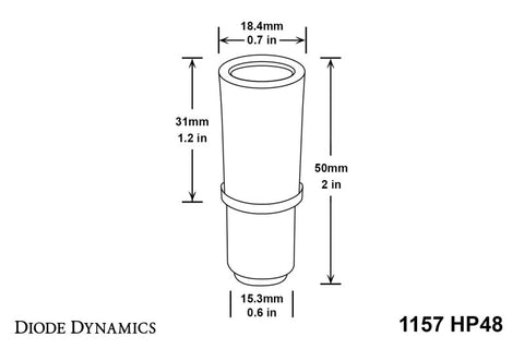 Diode Dynamics 1157 LED Bulb HP48 LED - Amber Four - DD0013Q