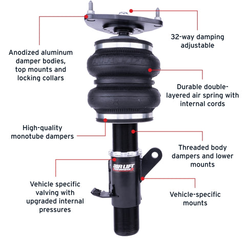 Air Lift Performance 12-25 Subaru BRZ / 12-20 Toyota GT86 Front Air Suspension Kit - 76006