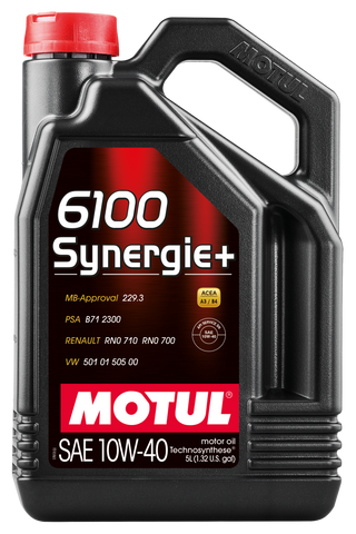 Motul 5L Technosynthese Engine Oil 6100 SYNERGIE+ 10W40 4X5L - 108647