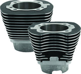 S&S Cycle 1999+ BT 4-1/8in Bore Cylinder Set For 124in & 124in Hot Set Up Kits - Wrinkle Black - 910-0255