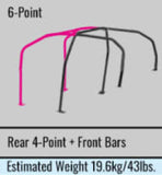 Cusco D1 Chromoly 4/5-Psgr 6-PT DASH-THRU Roll Cage Subaru GVB STi 11-14 (S/O/No CNCL) CUSCO BLUE - 693 265 B