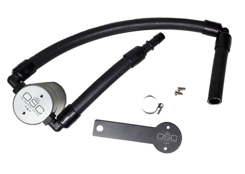 J&L 18-22 Kia Stinger GT 3.3TT Passenger Side Oil Separator 3.0 - Clear Anodized - 3106P-C