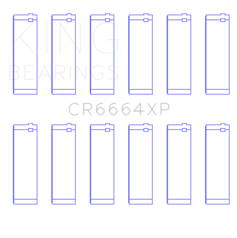 King Buick V6 (Size 0.020 Oversized) XP - Series Performance Rod Bearing Set - CR6664XP020