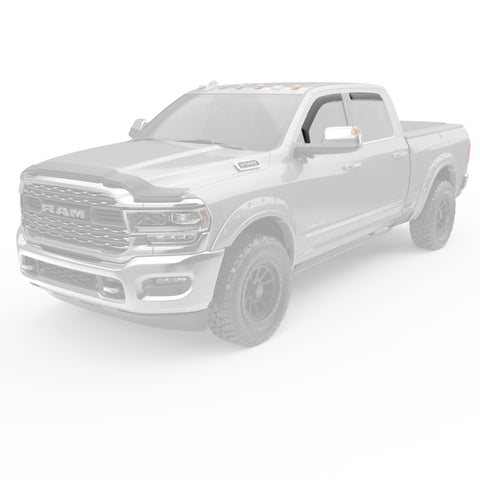 EGR 19-23 Ram 2500/3500 In-Channel Window Visors Front/Rear Set Matte Black Crew Cab - 572865