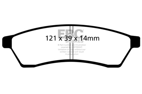 EBC 04-06 Chevrolet Epica 2.5 Greenstuff Rear Brake Pads - DP21751