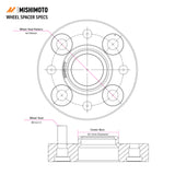 Mishimoto Wheel Spacers - 4x100 - 56.1 - 20 - M12 - Black - MMWS-011-200BK