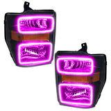 Oracle 08-10 Ford F250/350 LED HL - Black - ColorSHIFT w/ 2.0 Controller - 7190-333
