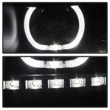 xTune Chevy Silverado 1500/2500/3500 07-13 LED Halo Projector Headlights Black PRO-JH-CSIL07-CFB-BK - 9032189