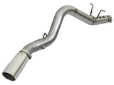 aFe LARGE BORE HD 5in 409-SS DPF-Back Exhaust w/Polished Tip 2017 GM Duramax V8-6.6L (td) L5P - 49-44085-P