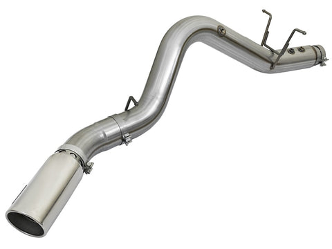 aFe LARGE BORE HD 5in 409-SS DPF-Back Exhaust w/Polished Tip 2017 GM Duramax V8-6.6L (td) L5P - 49-44085-P