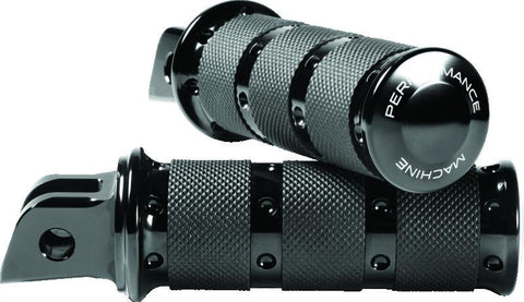 Performance Machine Footpegs XLS Rider - Black Ano - 0035-1247M-B