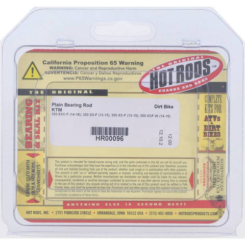 Hot Rods 13-15 KTM 350 SX-F 350cc Plain Bearing Rod - HR00096