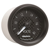 Autometer GT Series 52mm Full Sweep Electronic 8-18 Volts Voltmeter - 8091