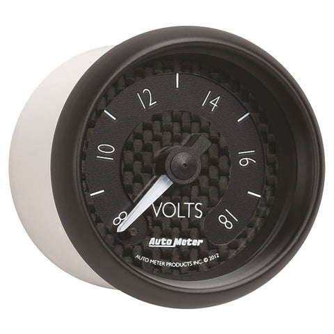 Autometer GT Series 52mm Full Sweep Electronic 8-18 Volts Voltmeter - 8091