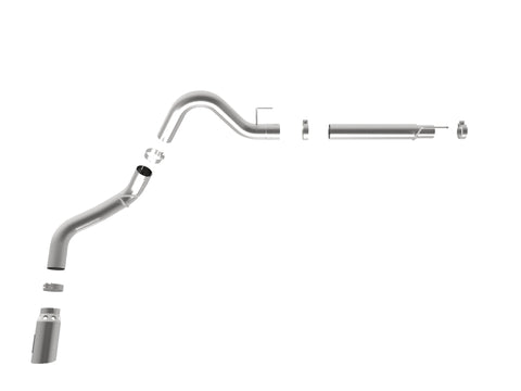 aFe Atlas 4in Aluminized Steel DPF-Back Exh 18-19 Ford F-150 V6-3.0L (td) w/ Polished Tip - 49-03106-P