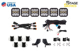 Diode Dynamics Bronco SS5 6-Pod CrossLink Grille Lightbar Kit Sport - Yellow Combo - DD7236