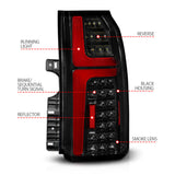 ANZO 15-20 Chevrolet Tahoe Sequential LED Tube Taillights Black - 311468