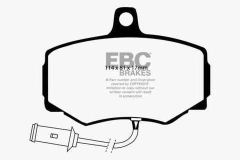 EBC 86-87 Jaguar XJ6 3.6 Redstuff Front Brake Pads - DP3756C